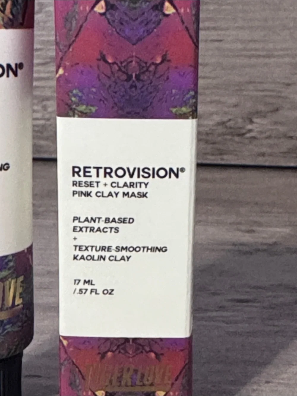 Tiger love retrovision reset + clarity pink clay mask ~ 17 ml ~ NIB